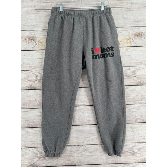 Danny Duncan I Love Hot Moms Sweatpants Mens Medium Gray Fleece - Picture 1 of 10
